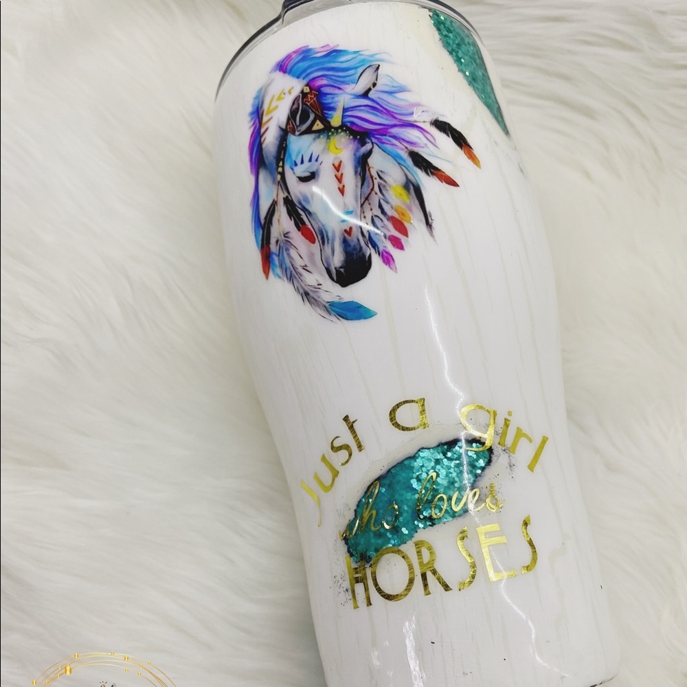 Just a Girl Who Loves Horses Epoxy Tumbler - Picture 1 of 9